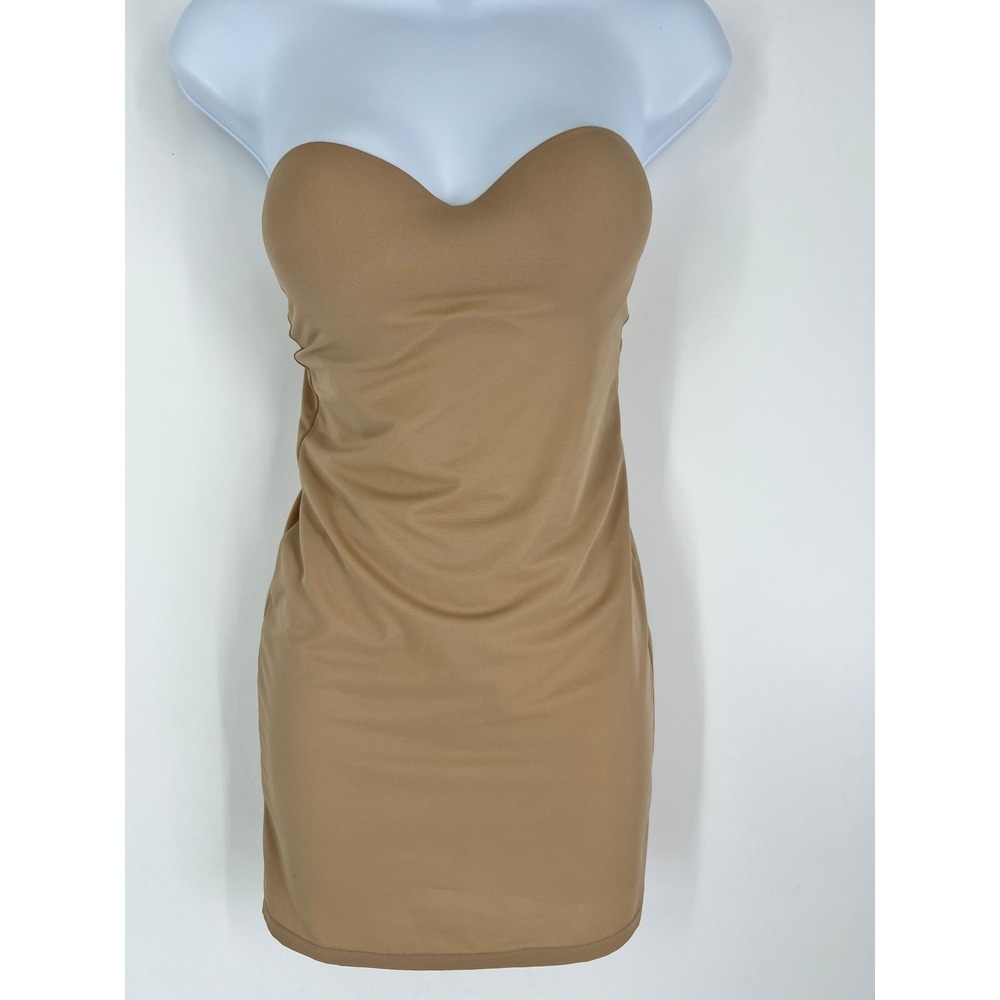 Victoria's Secret Shapewear Slip 34A Nude Tan Strapless Underwire Body Shaper